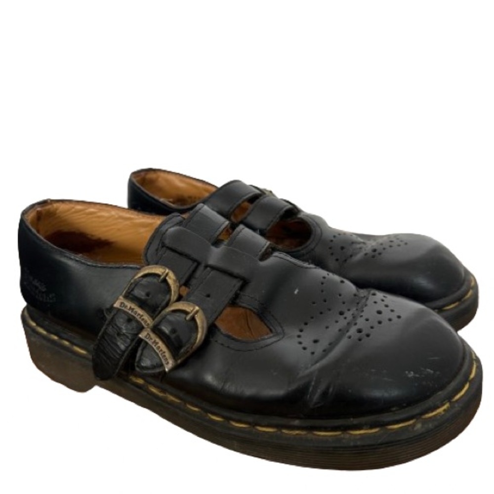 Dr. Martens 8065 Smooth Leather Mary Jane Shoes Double Buckle